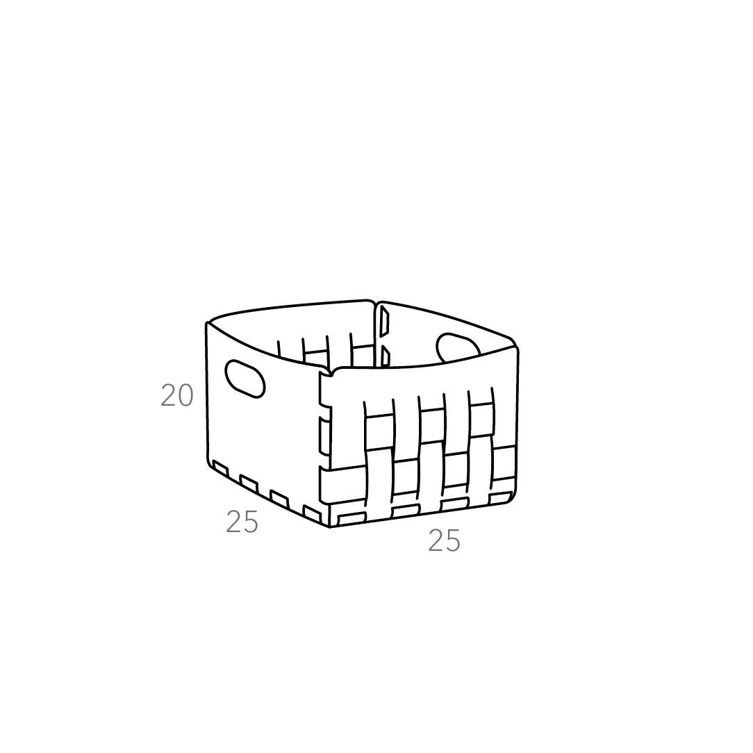 Basket Bottega 25x25xH20