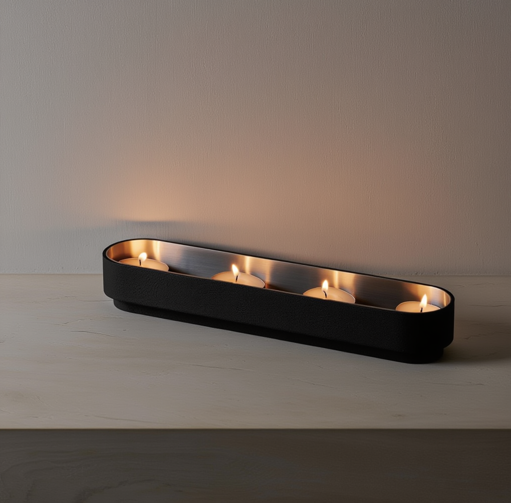 Подсвечник 25.7x5.1xH4 cm