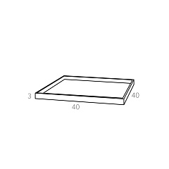 Mondo tray 40x40xH3 cm