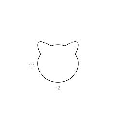 Coaster cat 14х12