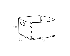 Basket Liscio 35x35xH20
