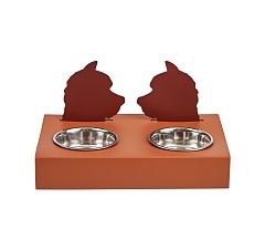 Bowls holder Dog base 40x22xH7.5