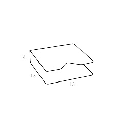 Wind napkin holder 13х13хH3.8