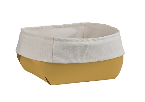Basket for bread Flora 15x15xH7, 40-mustard
