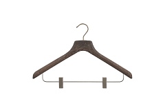 Hanger for shirts, dresses, blouses with silicone clips for the skirt43х3 см