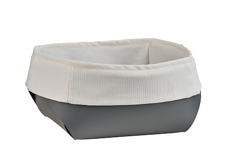 Basket for bread Flora 15x15xH7, 03-grey