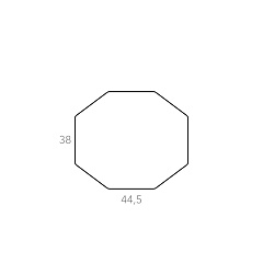 Placemat octagon 44,5х38