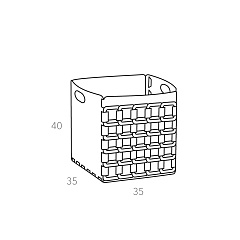 Basket Geometria Quadratto 35x35xH40