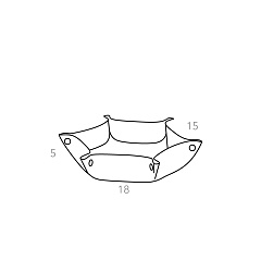 Vide poche octagon 15x18хH5