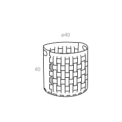 Basket Bottega Ø40xH40
