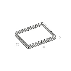 Tray FLOW 34x25xH5