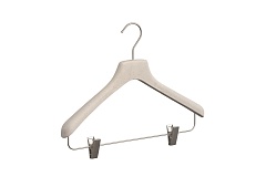 Hanger for shirts, dresses, blouses with silicone clips for the skirt 40х3 см
