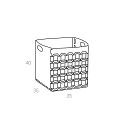 Basket Geometria Octagon 35x35xH40