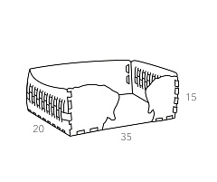 Basket Dog 45x30xH15