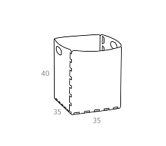 Basket Liscio 35x35xH40